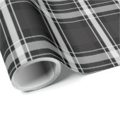 Zwart en grijs speldenstang cadeaupapier (Rol Hoek)