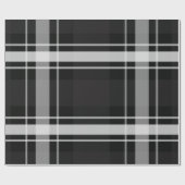 Zwart en grijs speldenstang cadeaupapier (Vlak)