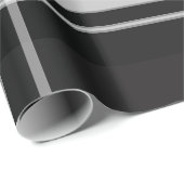 Zwart en grijs speldenstang cadeaupapier (Rol Hoek)