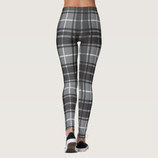Zwart en grijs speldenstang leggings (Achterkant)