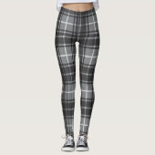 Zwart en grijs speldenstang leggings (Voorkant)