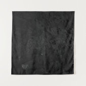 Zwart en grijs steenfragment wandkleed (Voorkant (horizontaal))