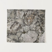 Zwart en grijs steenfragment wandkleed (Voorkant (horizontaal))