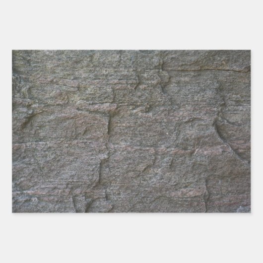 Zwart en Grijs Stenen gezicht Variety Inpakpapier Vel (Voorkant 2)