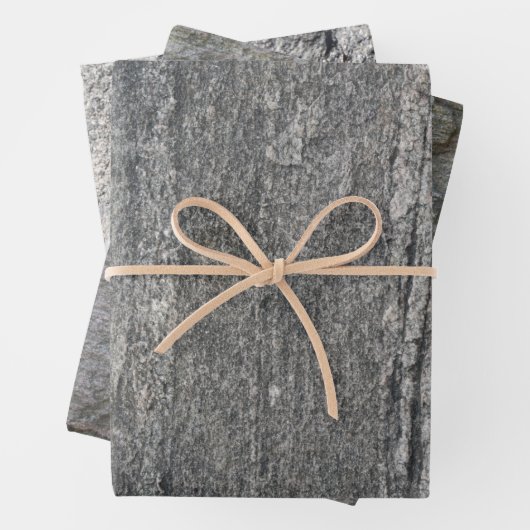 Zwart en Grijs Stenen gezicht Variety Inpakpapier Vel (In situ)