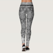 Zwart en Grijs Sterpatroon Leggings (Achterkant)
