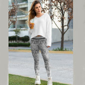 Zwart en Grijs Sterpatroon Leggings