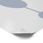 Zwart en Grijs stippen op grijs Perfect Poster (Hoek)