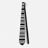 Zwart en grijs strips stropdas (Voorkant)