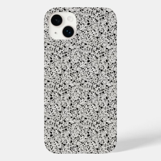 Zwart en grijs Terrazzo Patroon Case-Mate iPhone Case (Achterkant)