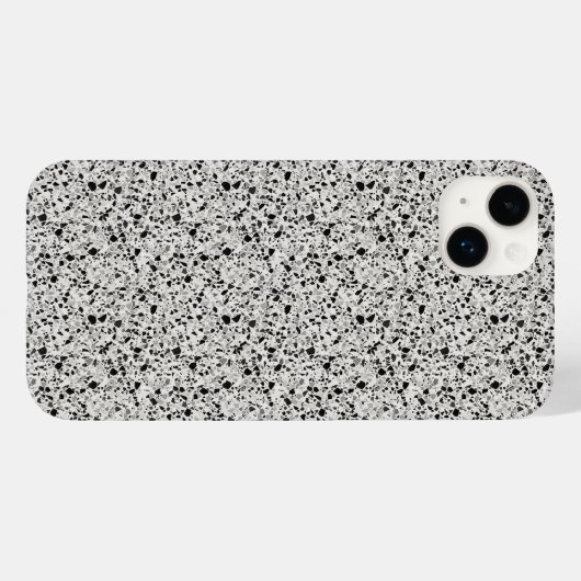 Zwart en grijs Terrazzo Patroon Case-Mate iPhone Case (Achterkant (horizontaal))