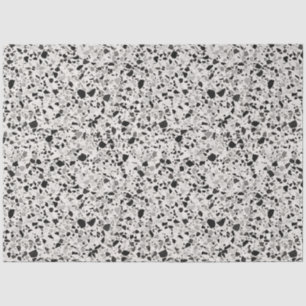 Zwart en grijs Terrazzo Patroon Tissuepapier