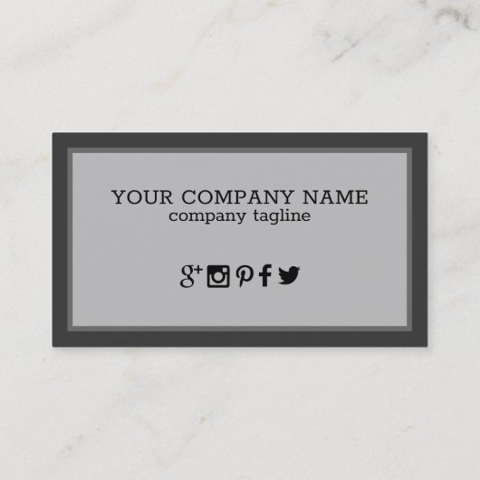 Zwart en grijs tinten visitekaartje (Achterkant)