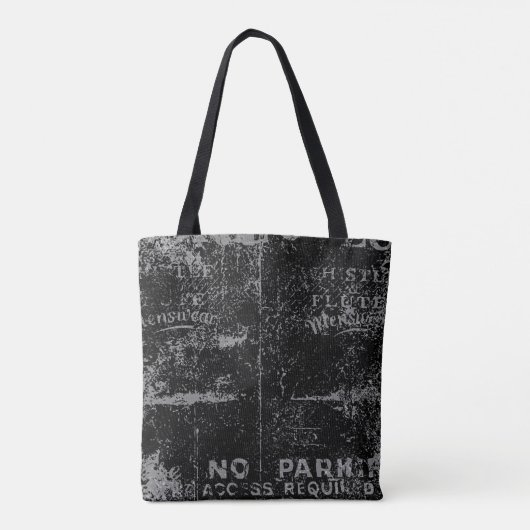 Zwart en grijs tote bag (Achterkant)