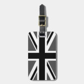 Zwart en grijs unifcontact bagagelabel (Voorkant verticaal)