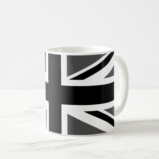 Zwart en grijs unifcontact koffiemok (Voorkant rechts)