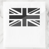 Zwart en grijs Union Jack Britse (UK) vlag Rechthoekige Sticker (Tas)