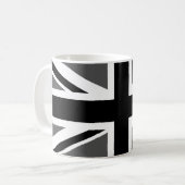 Zwart en grijs Union Jack Koffiemok (Voorkant links)