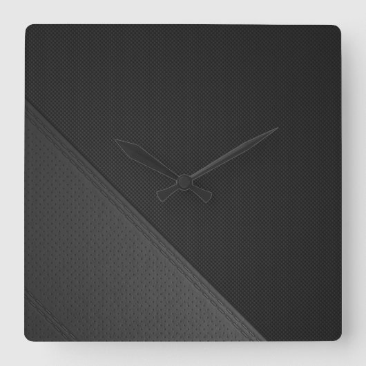Zwart en grijs vierkante klok (Voorkant)