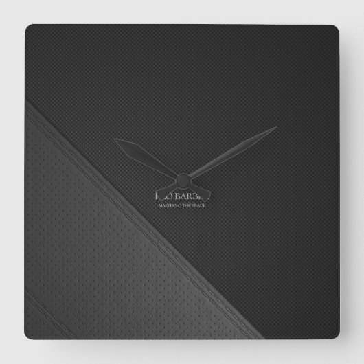 Zwart en grijs vierkante klok (Voorkant)