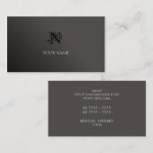 Zwart en grijs visitekaartje (Voorkant / Achterkant)