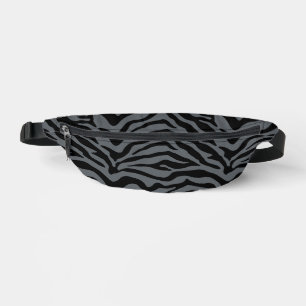 Zwart en grijs zebra print heuptasje