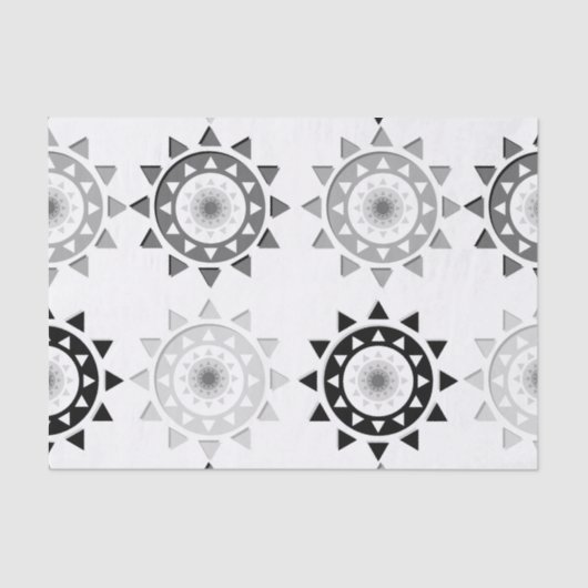 Zwart en grijs zondweefselpapier tissuepapier (Voorkant)