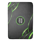 Zwart en groen Abstract vloeistofontwerp | Logo to Badmat (Voorkant Verticaal)