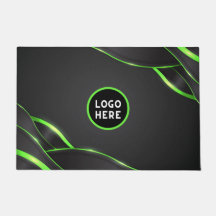 Zwart en groen Abstract vloeistofontwerp | Logo to