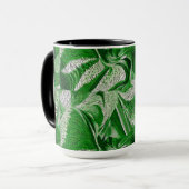 Zwart en Groen Abstracte koffie mok (Voorkant links)