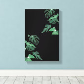 Zwart en groen canvas afdruk (Insitu (Houten vloer))