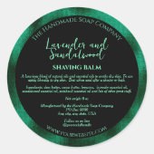 Zwart en Groen Cosmetica Jar Label w Ingrediënten (Voorkant)