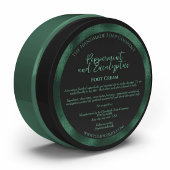 Zwart en Groen Cosmetica Jar Label w Ingrediënten