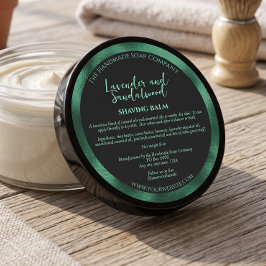 Zwart en Groen Cosmetica Pot Label met ingrediënte