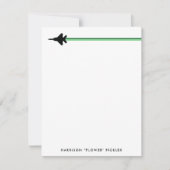 Zwart en groen F-15 Personal Stationery Notitiekaartje (Voorkant)