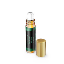 Zwart en Groen Folie Parfum Roller Flessenlabel Waterfles Etiket