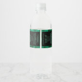 Zwart en Groen Folie Parfum Roller Flessenlabel Waterfles Etiket (Achterkant)