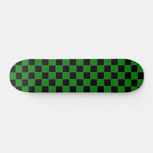 Zwart en groen gecheckt skateboard (Horizontaal)