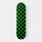 Zwart en groen gecheckt skateboard (Voorkant)
