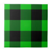 Zwart en groen gecontroleerd - tegeltje (Voorkant)