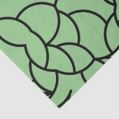 Zwart en groen gemengd abstract tissuepapier (Detail)