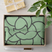 Zwart en groen gemengd abstract tissuepapier (Geschenk)