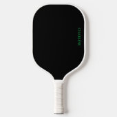 Zwart en Groen Gepersonaliseerde Pickleball Paddle (Voorkant)