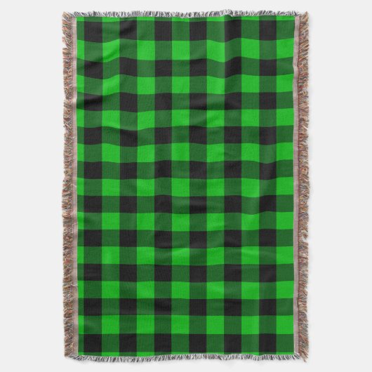 Zwart en groen geplakt deken (Voorkant Verticaal)