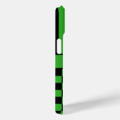 Zwart en groen geruit gestreept gepersonaliseerd Case-Mate iPhone case (Achterkant / Rechts)