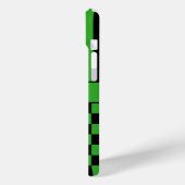 Zwart en groen geruit gestreept gepersonaliseerd Case-Mate iPhone case (Achterkant / Links)