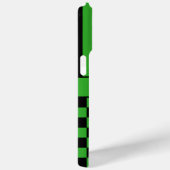 Zwart en groen geruit gestreept gepersonaliseerd Case-Mate iPhone case (Achterkant / Rechts)