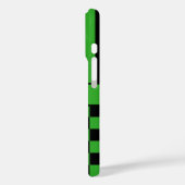 Zwart en groen geruit gestreept gepersonaliseerd Case-Mate iPhone case (Achterkant / Links)
