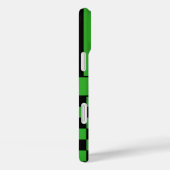 Zwart en groen geruit gestreept gepersonaliseerd Case-Mate iPhone case (Achterkant / Rechts)