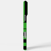 Zwart en groen geruit gestreept gepersonaliseerd Case-Mate iPhone case (Achterkant / Rechts)